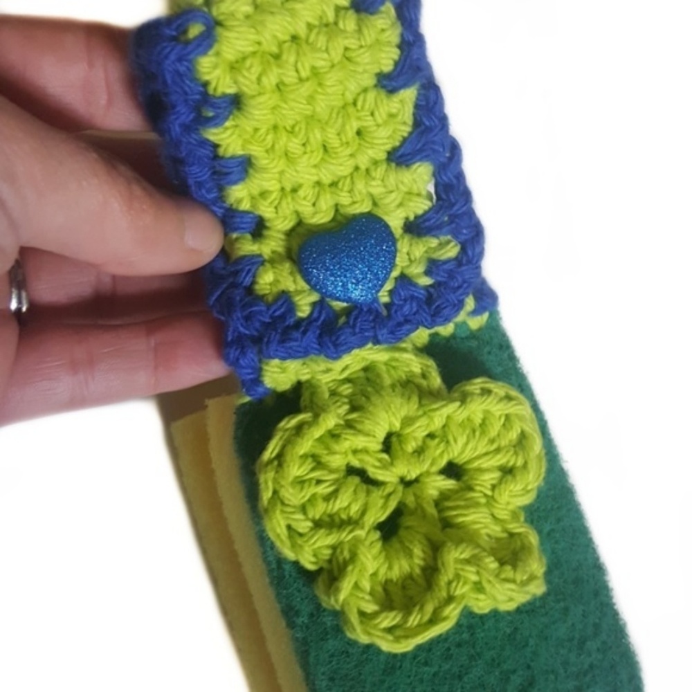 Handmade Crocheted Hangable Flower Kitchen Sponge
